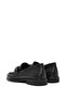 Women's Black Buckle Shoes, Leather Loafer 26Pfd150718 - 6