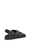 Women's Black D Adelash a - Smo.Lea Genuine Leather Sandals D55Ywa00043C9999 - 4