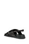 Women's Black D Adelash E - Shi.Goat Lea Knitted Genuine Leather Sandals D55Ywe000Tcc9999 - 2