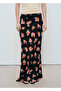 Floral Patterned Skirt with Lace Details