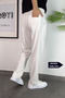 Baggy Double Pleated Trousers Comfortable Fit Elastic Waist New Season Men's Linen Trousers - 2