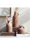 Hiba Stoneware Vase With Handle 10x10x24cm - Terracotta - 4