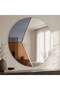 Rivana Beveled Round Wall Mirror Dia 80cm - Blue