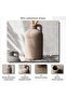 Brizo Stoneware Vase With Handle 9x9x17cm - Brown - 6