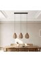 Cotter 3-light E27 Paper Rope Pendant Lamp 94x26x150cm - Natural