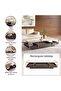 Zarol Coffee Table Tempered Glass - Gold & Brown - 7