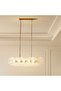 Leonardo Handcrafted Glass 10-light E14 Chandelier 125x50x28cm - Gold - 2