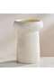 Stan Ceramic Footed Vase 18x18x24.5cm - Beige - 4
