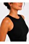 Women's Summer Sleeveless Stretchy Crew Neck Black Blouse - 3