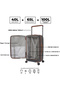 Wide Handle Luggage | Trunk model | Fashion Large Capacity USB Port-GREY - 5
