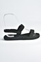 Black Rope Drawstring Straw Women's Sandals K596012104 - 5