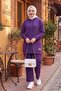 Double Pocket Hooded Double Suit 1668 - Purple - 2