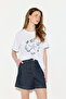 Sea-Themed Bead Embroidered Cotton T-Shirt - White - 3