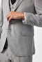 Gray Slim Mono Collar Side Pocket 6 Drop Vest Suit - 7