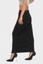 Solid Midi Skirt with Side Slit - 2