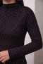 Women's Blouse Stoned Draped Long Sleeve Sandy Fabric Short Stylish Blouse - 3