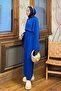 Cobalt Blue Bat Sleeve Knitwear Dress - 2