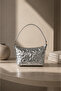 Silver Women's Star Patterned Shoulder & Crossbody Bag – Stylish for Daily Use - 3