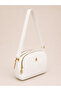 White Women's Stylish Design 3-Compartment Crossbody Bag - 2