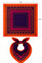Orange patterned colorful modal women's scarf bandana 50x50 cm standard size hair neck bag accessory - 2