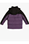 Hooded Coat Waterproof Color Block with Pockets - 4