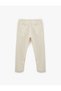 Regular Fit Waist Lace-Up Trousers with Pocket Detail - 4