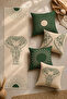 Green Beige Digital Printed 4-Piece Pillowcase, Throw Pillow Cover and American Service Runner Set