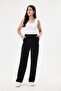 Line Women's Stretch Fabric Velcro Closure Black Palazzo Pants