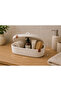 Jute Wicker Oval Covered Basket Organizer Decorative Basket Handmade Handwoven Basket - 3