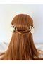 Handmade 2 Pieces Wedding Promise Henna Wedding Bridal Hairpin and Crown Hair Design Accessory Bun Buckle M19 - 3