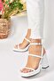 White Thick Heeled Casual Women's Shoes M282462709 - 3