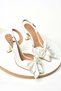 Beige Satin Fabric Women's Heeled Shoes K922164804 - 8