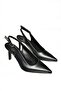S654071709 Black Thin Heeled Women's Shoes - 8