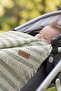 100% Cotton 4 Layer Muslin Striped Baby Blanket Sage Green 110X110 cm - 7