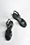 Women's Black Wedge Heels K674305009 - 4