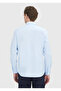 Light Blue Plain Regular Fit Long Woven Classic 100% Cotton Shirt - 5