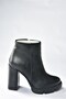 Black Platform Sole Women's Boots N282770309 - 4