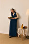 V-Neck Embroidered Gilet Navy Blue - 5