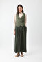Pleated Wide Leg Trousers Khaki - 4