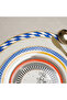 4-Piece White Blue Arwen Linen Placemat Set Supla |   Stain Resistant |   Modern Table Decor - 2