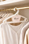 5-Piece Non-Slip Hanger 41.8 cm – Cream Color Multi-Purpose Clothes & Trousers Hanger Vch-7019