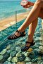 Black Women's Summer Comfortable Jelly Beach Sandals - Jelly Sandals Non-Slip Sole Pool Beach Sea Shoes - 4