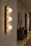 Tor Trio Travertine Marble Opal Glass Triple Wall Sconce G9 Bulb Included Modern Lamp - 4