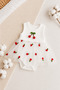 Baby Girl Snap Bottom Dress One Piece Summer Holiday New Season Cherry Detailed