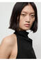 Open Back Halter Collar Blouse - 6