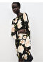 Floral Print Flounced Sleeve Dress