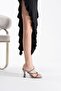 Capella Premium Platinum Stone Heeled Slippers - 5