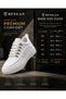 White Leather Men's Sports Shoes - Easy-To-Clean Height-Increasing High-Top Casual Sneaker Kb X10 - 8