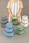 Set of 12 Vacuum Storage Containers Suitable for Microwave and Freezer Use 4X(600-1100-1800ml) - 2