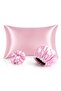 Satin Pillowcase + Gift Reversible Bonnet and Clip for Curly and Straight Hair - 2